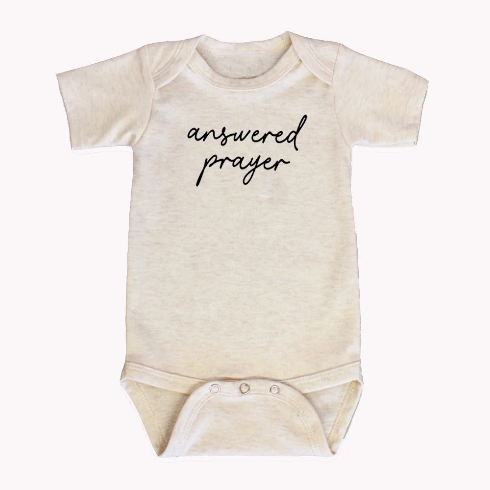 "ANSWERED PRAYER" BODYSUIT IN OATMEAL - Image 2
