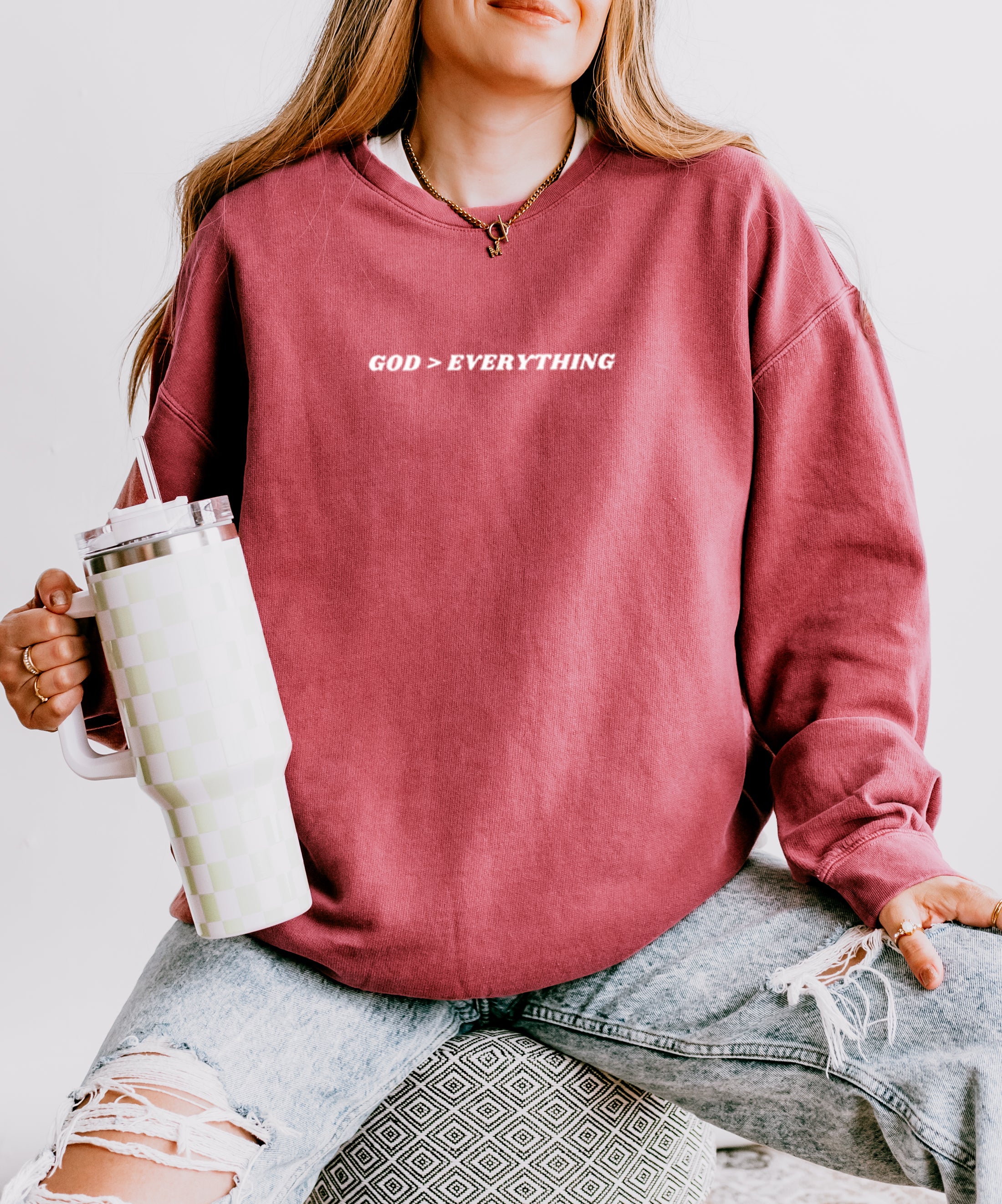 GOD IS GREATER THAN EVERYTHING UNISEX SWEATSHIRT - Image 2