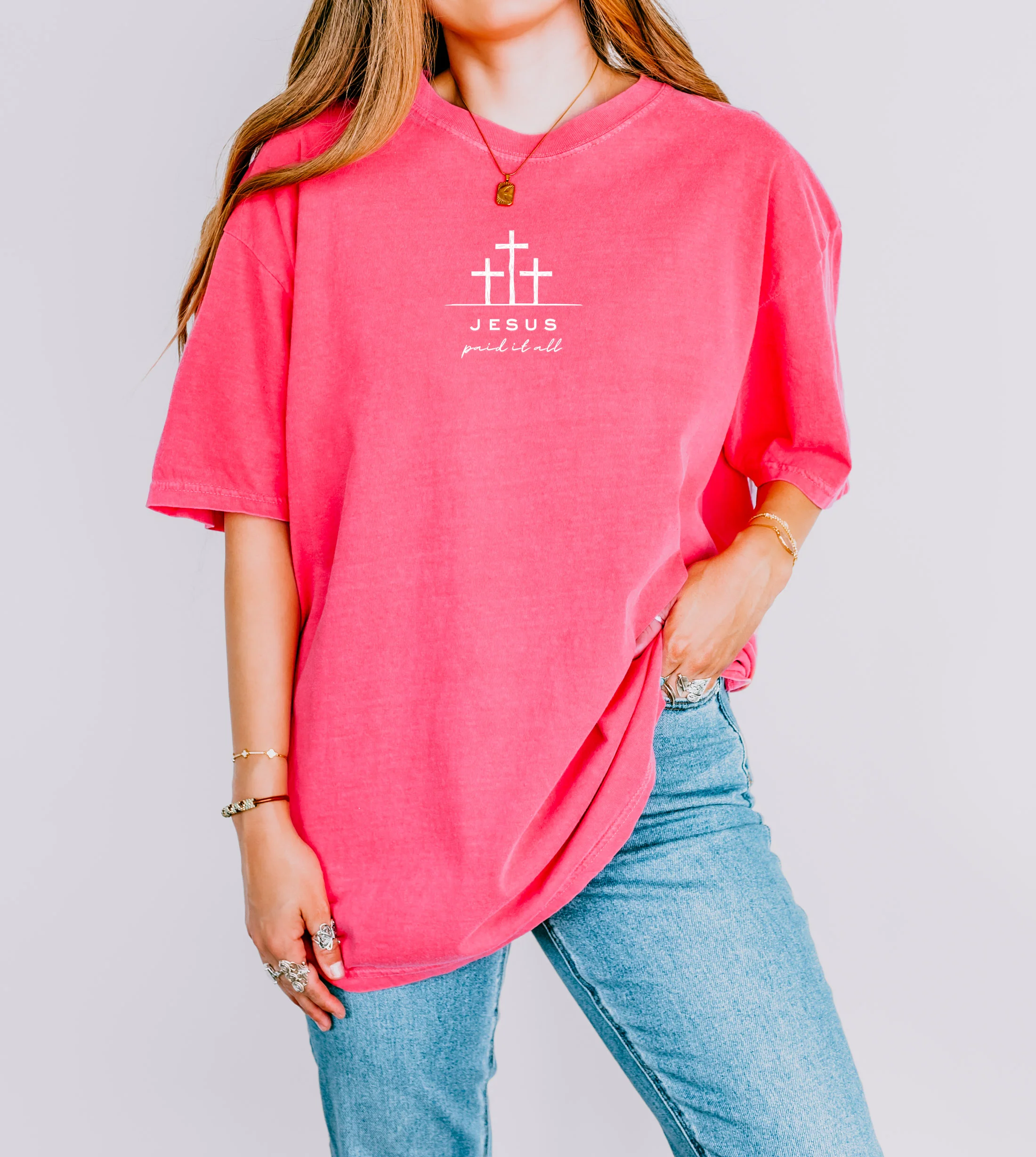 JESUS PAID IT ALL UNISEX TEE - Image 2