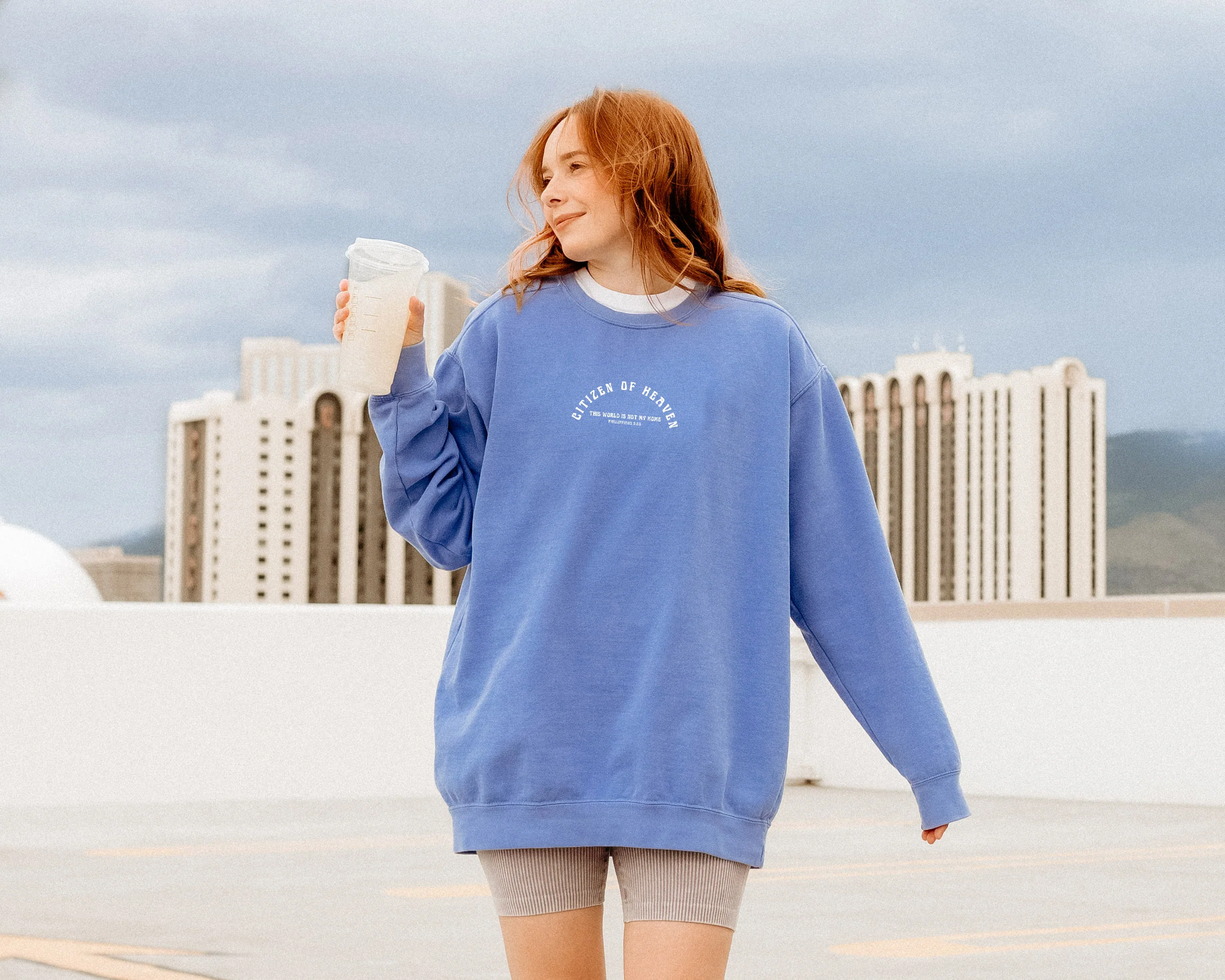 CITIZEN OF HEAVEN (THIS WORLD IS NOT MY HOME) UNISEX SWEATSHIRT - Image 3