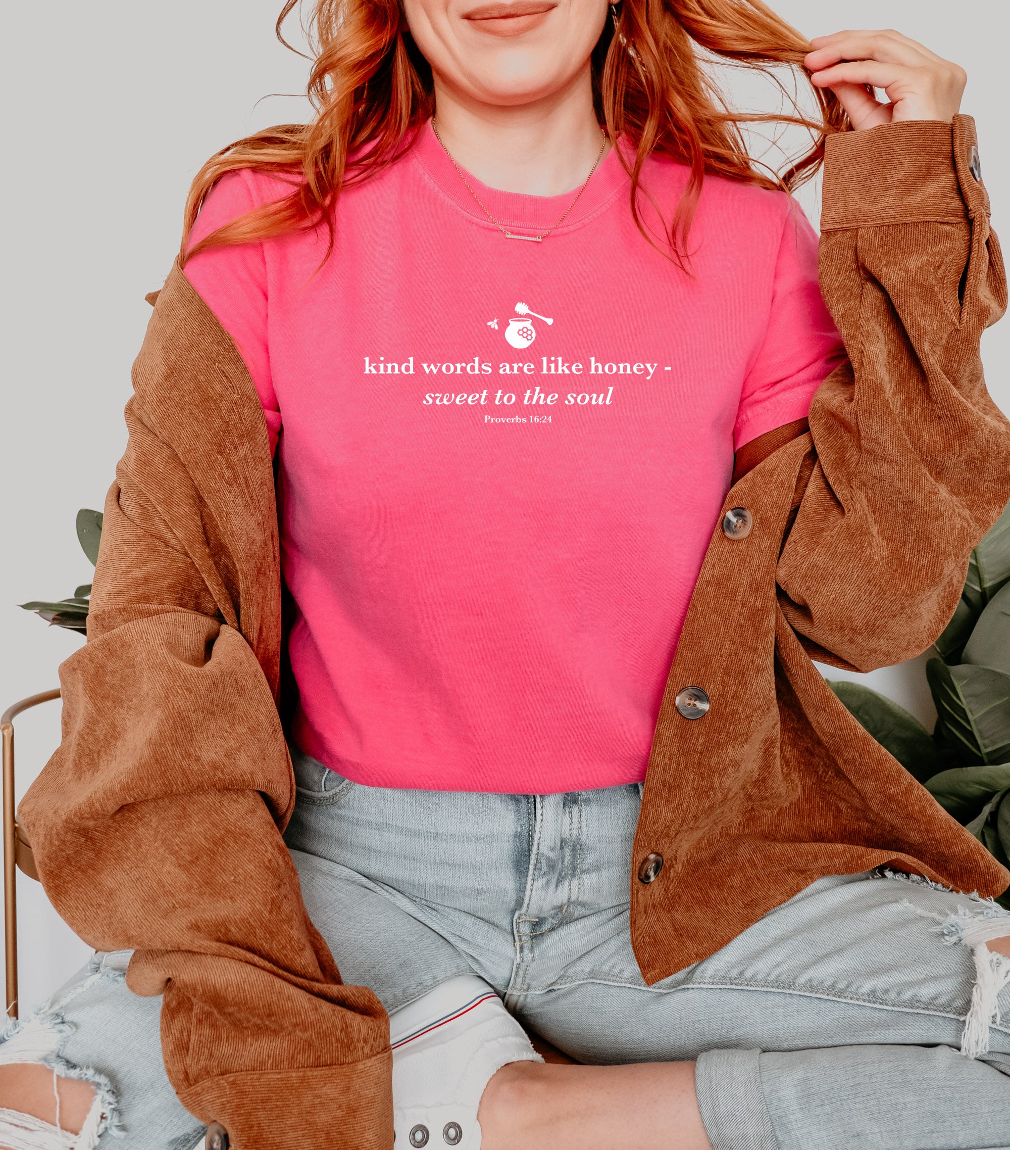 KIND WORDS ARE LIKE HONEY UNISEX TEE - Image 2