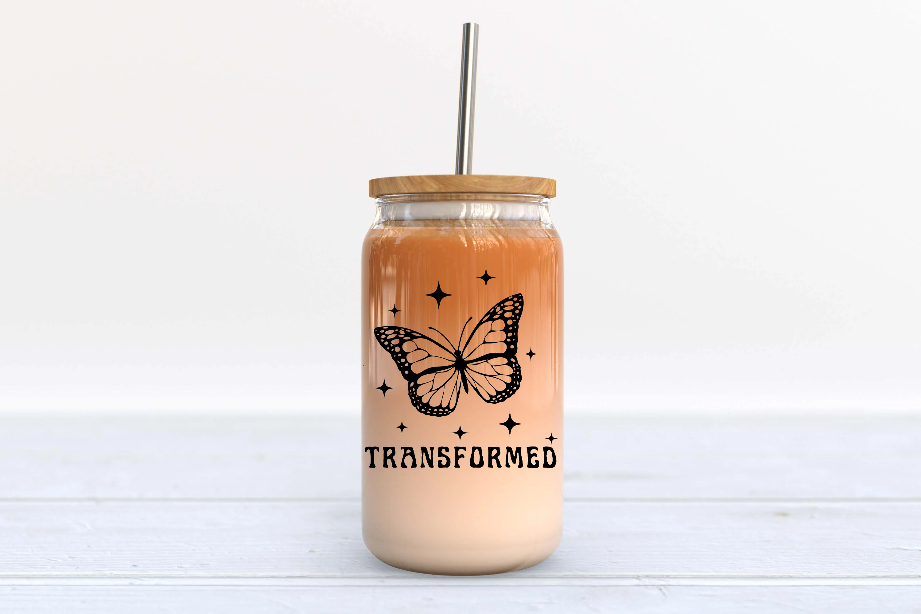 TRANSFORMED BUTTERFLY GLASS TUMBLER - Image 2