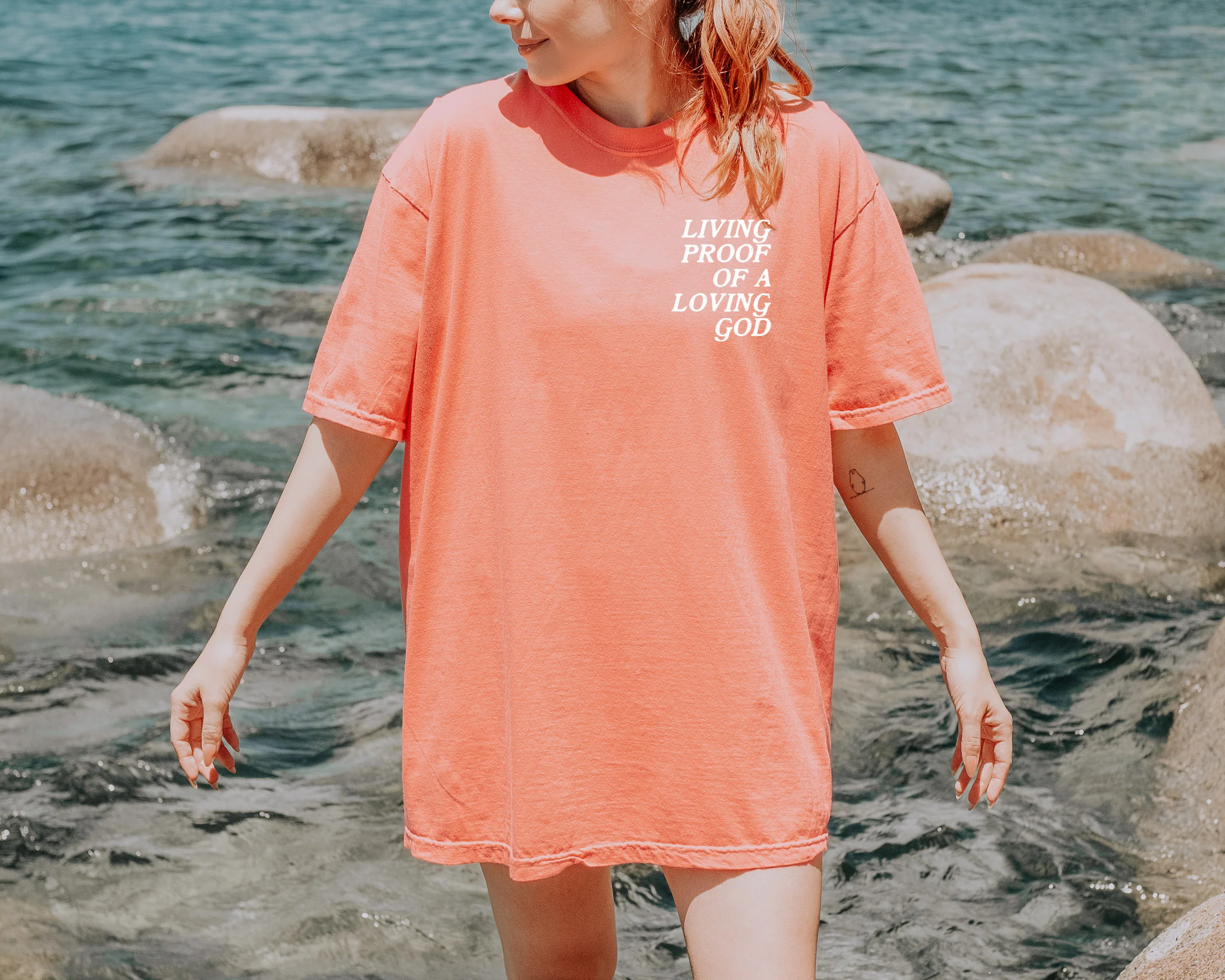 LIVING PROOF OF A LOVING GOD UNISEX TEE - Image 2