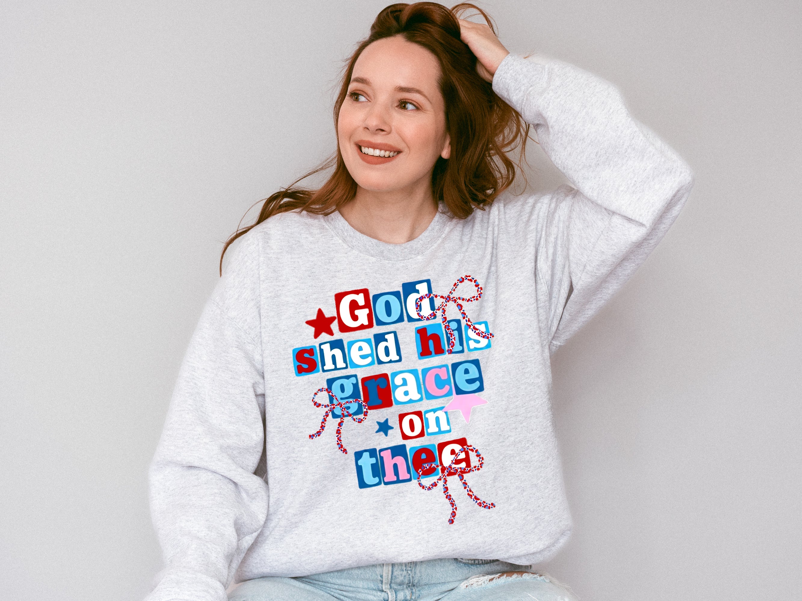 GOD SHED HIS GRACE ON THEE UNISEX SWEATSHIRT - Image 3