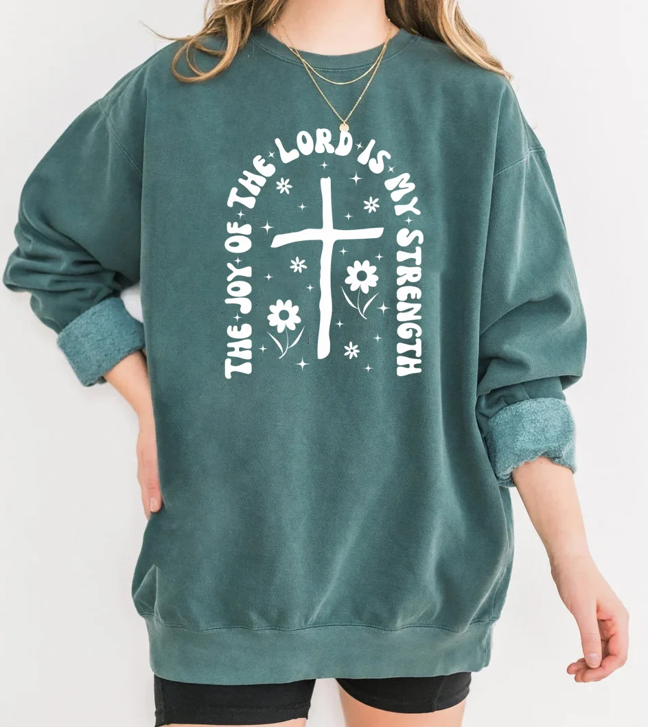 THE JOY OF THE LORD IS MY STRENGTH UNISEX SWEATSHIRT - Image 2