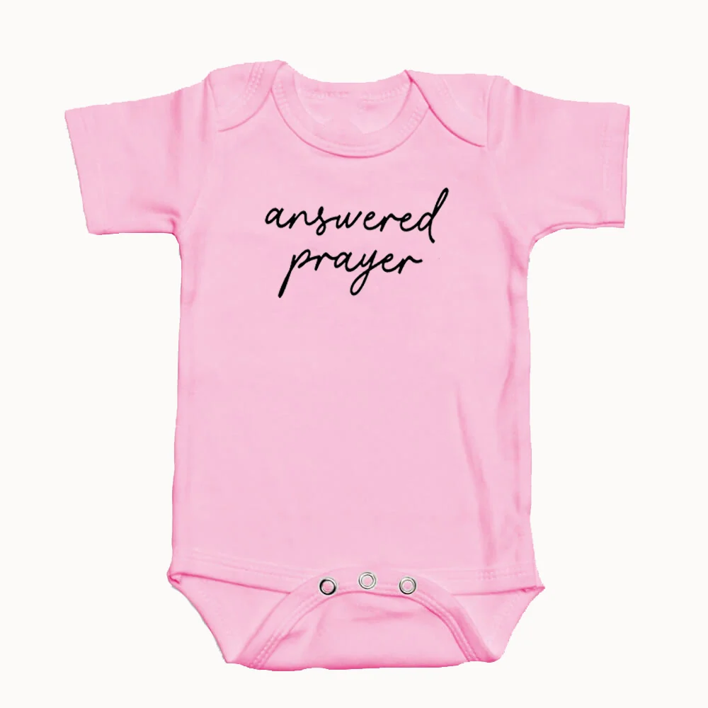 "ANSWERED PRAYER" BODYSUIT IN PINK - Image 2